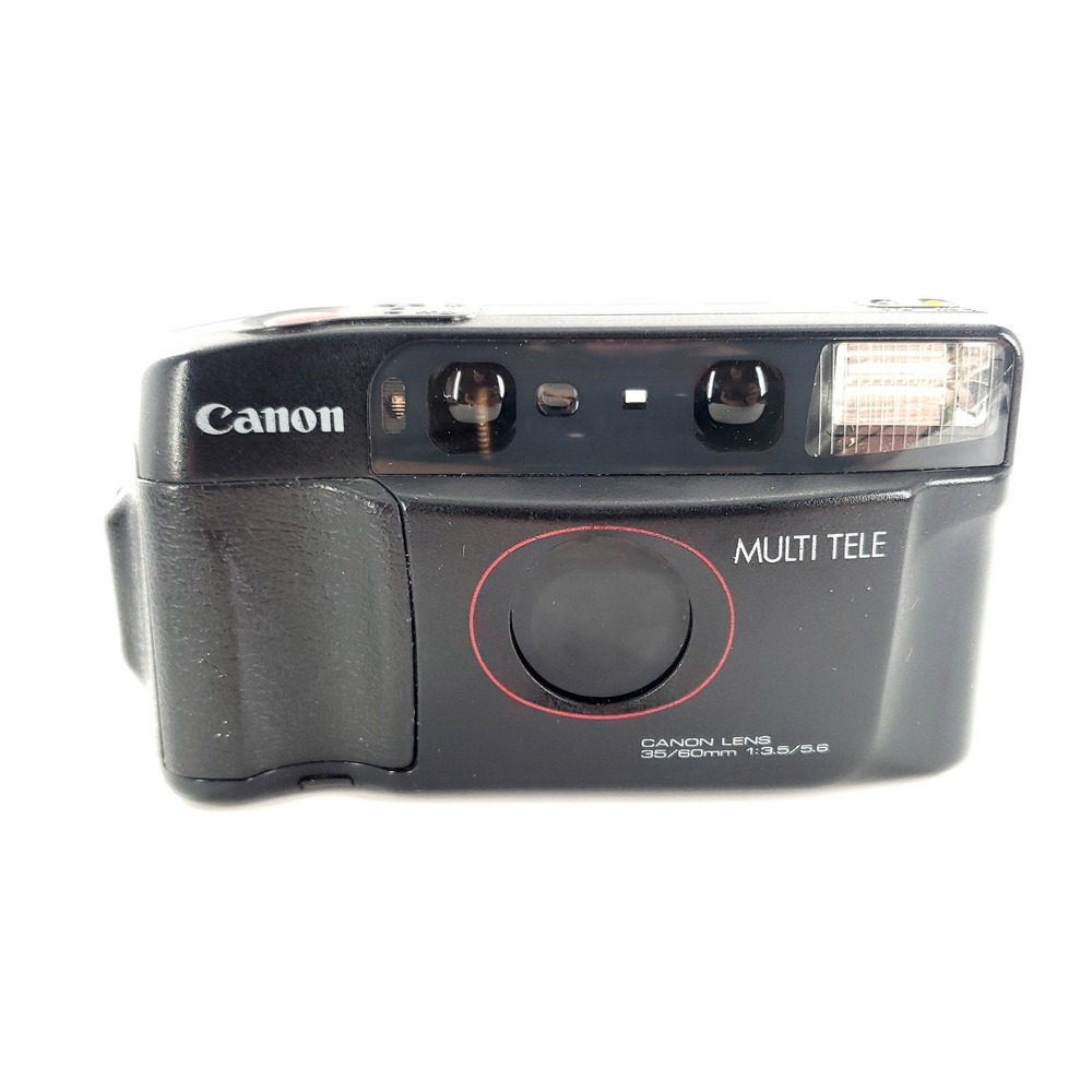 Canon Sure Shot Multi Tele 35mm Film Camera 35/60mm Lens Tested & Works